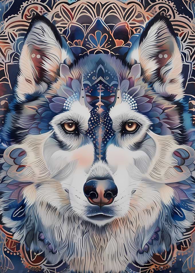 Mandala Husky blue