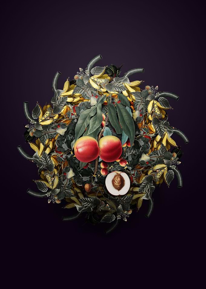 Peach Fruit Wreath