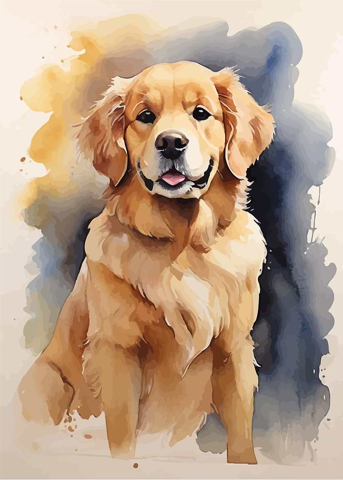 Sweet golden retriever dog
