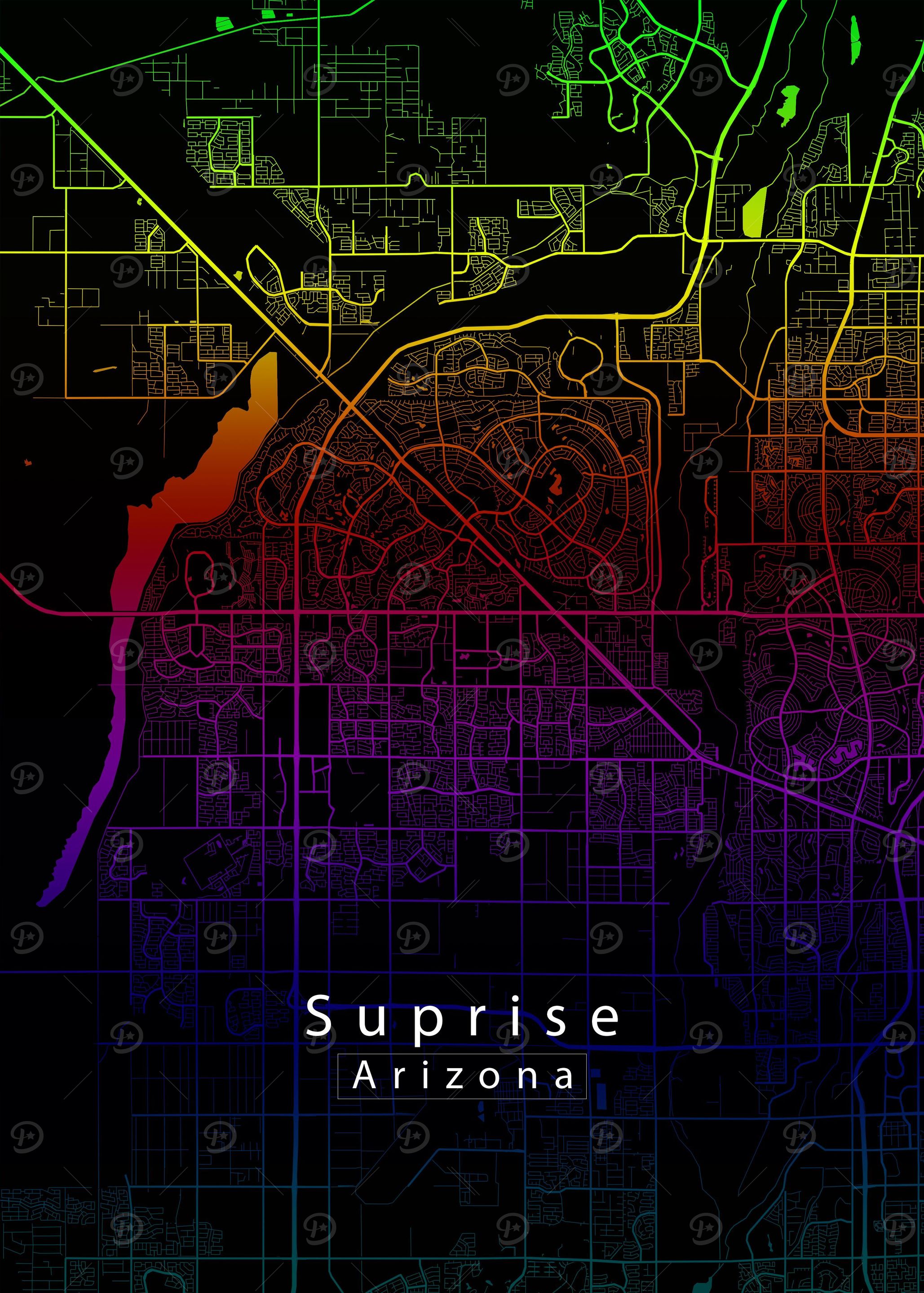 Suprise Arizona City Map