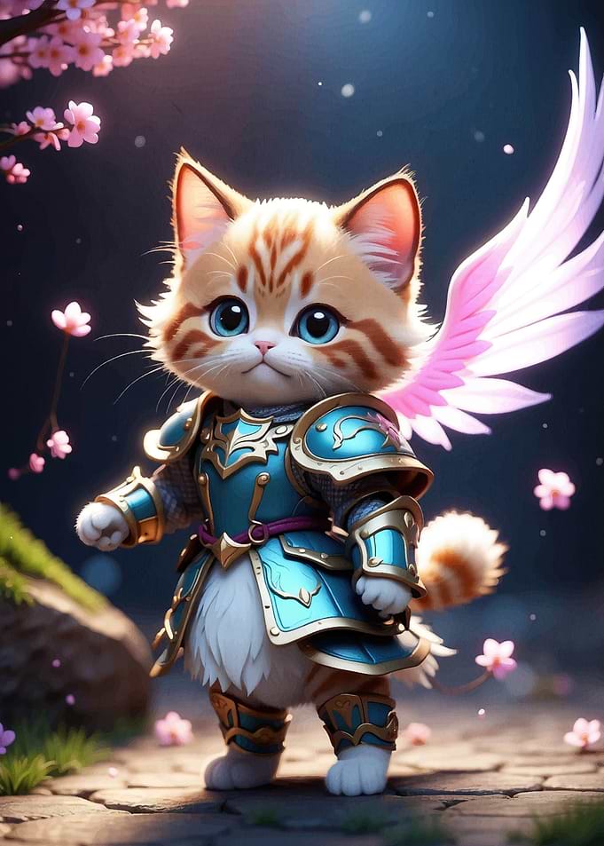 Cat Samurai Animal