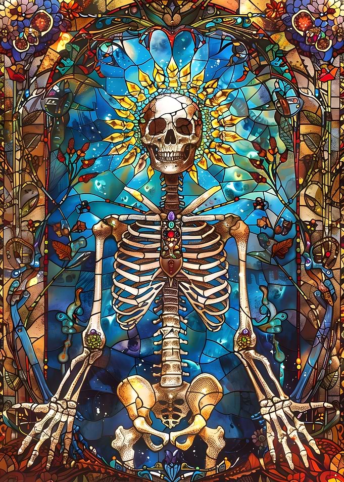 Skeleton Stained Glass