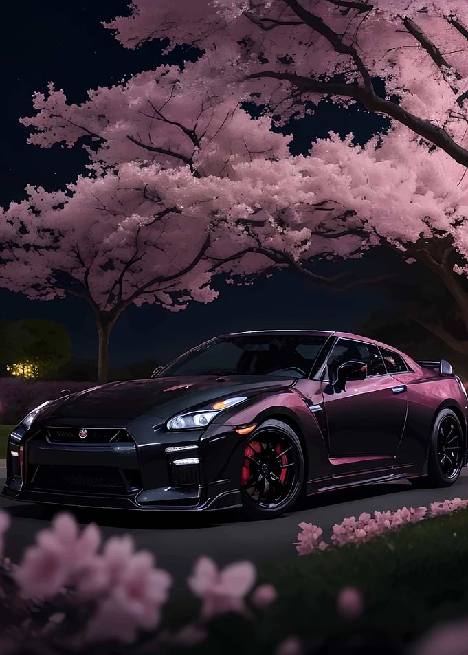 Nissan and Sakura at Night