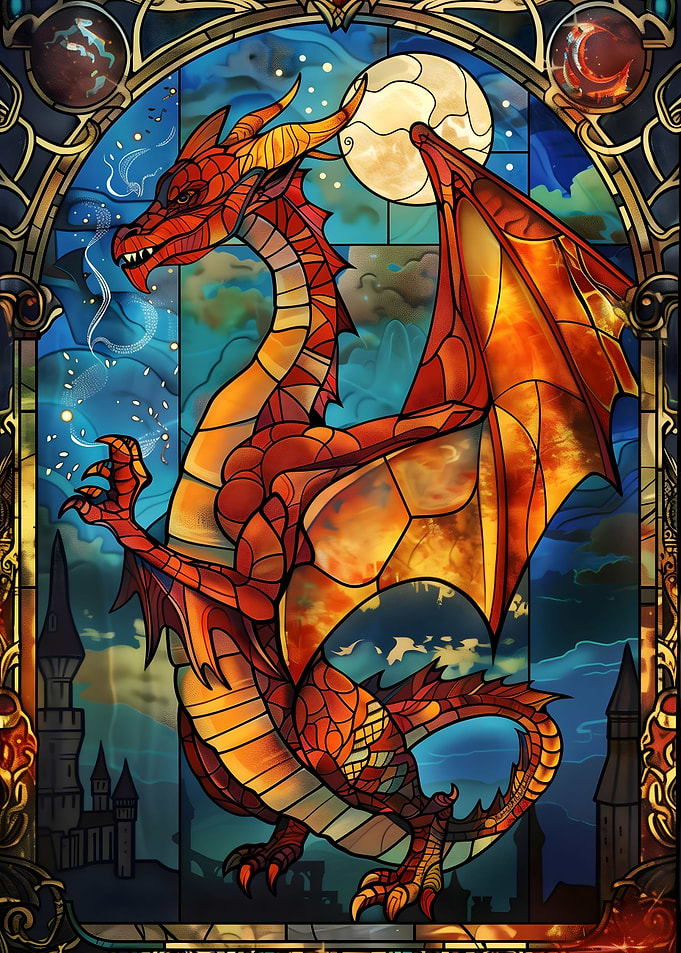 Dragon Stained Glass