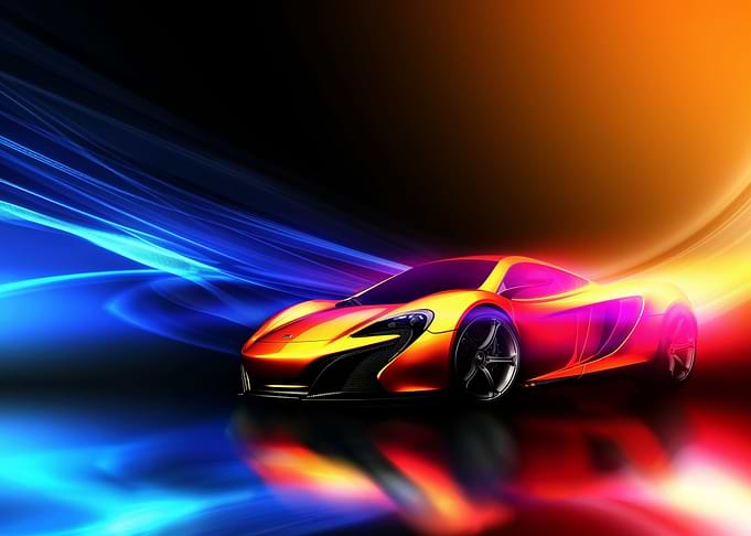 Car Speed Light Streaks