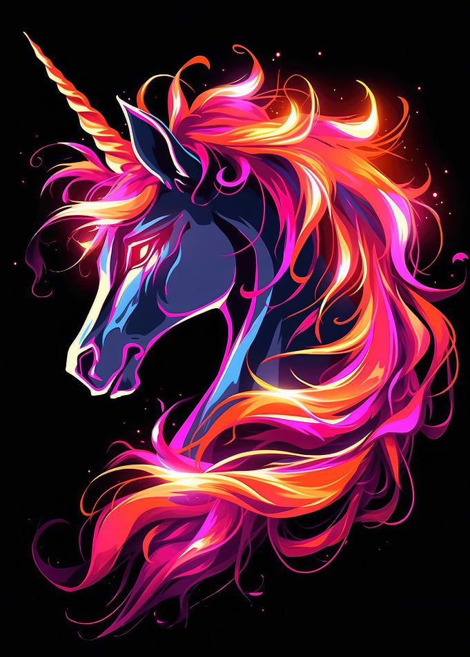 Unicorn Animal Neon Friend