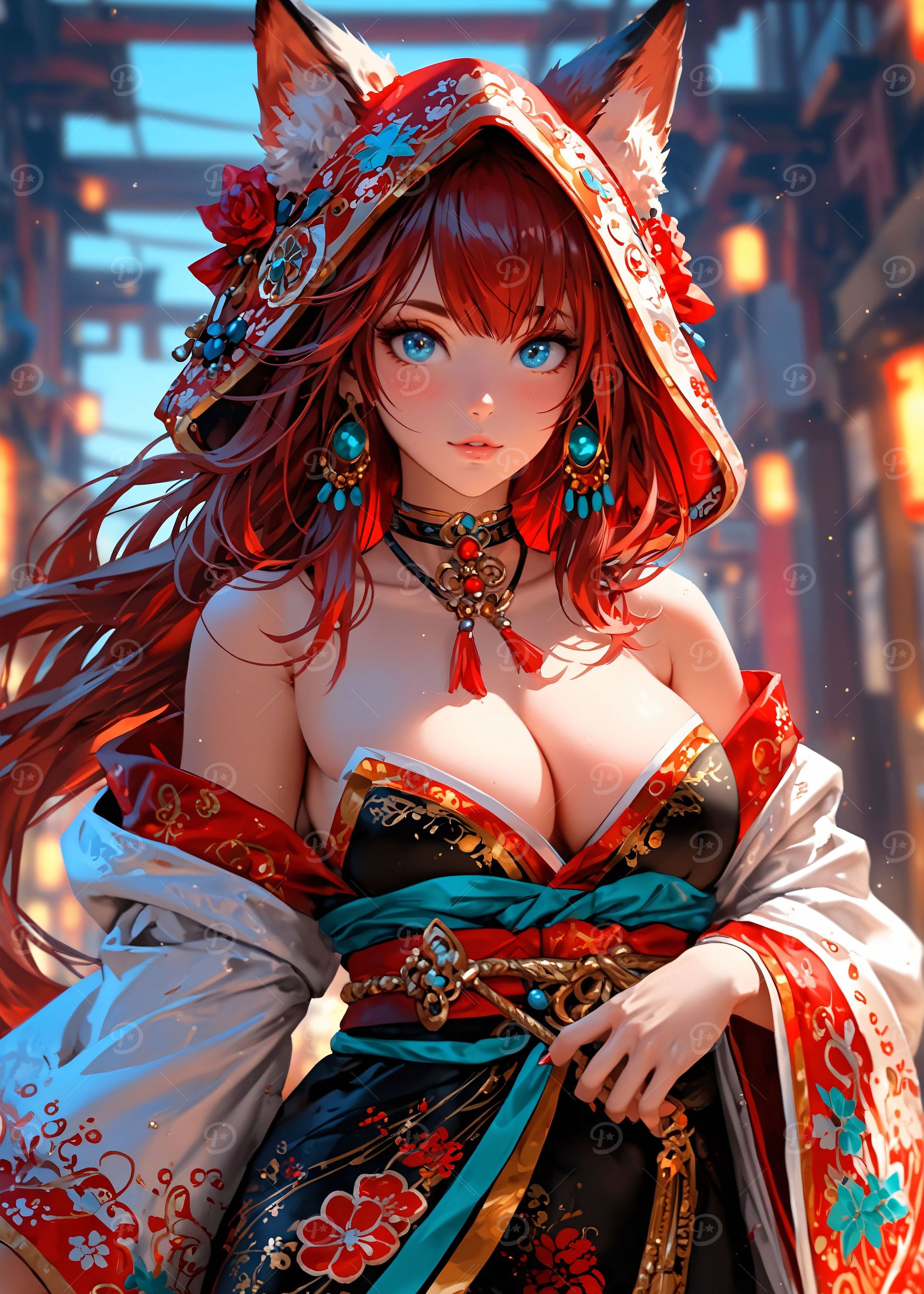 Sexy Lady With Hoodie Fox
