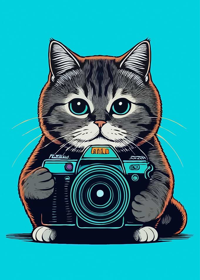 Cat Holding Camera