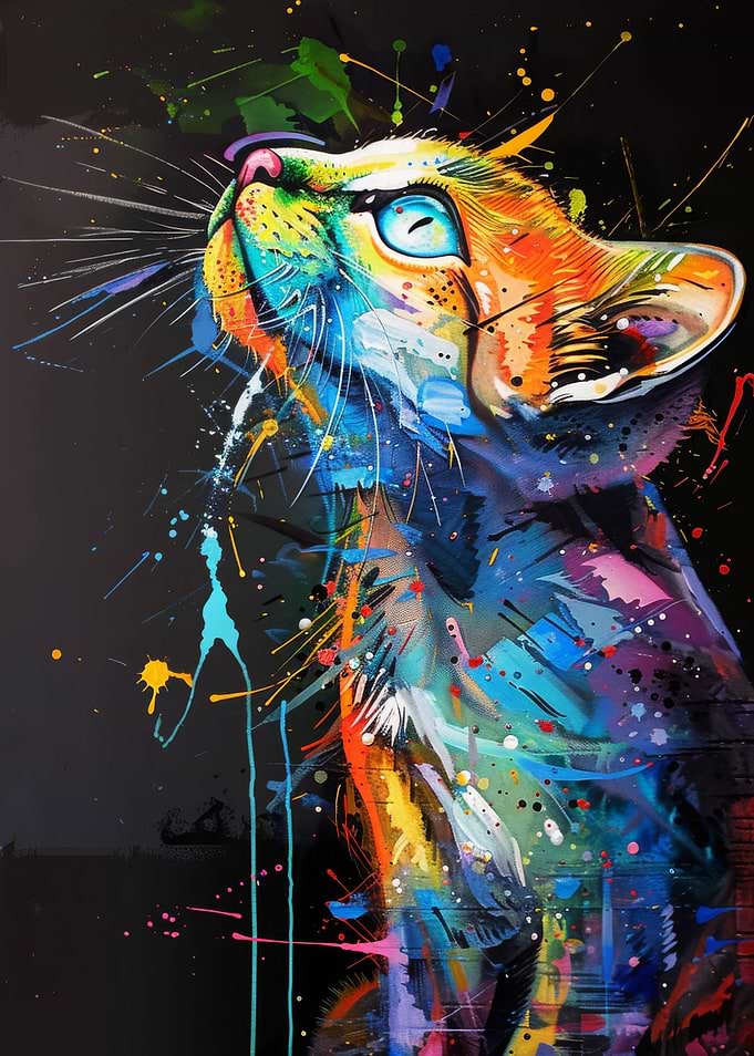 Cat Popart Painting