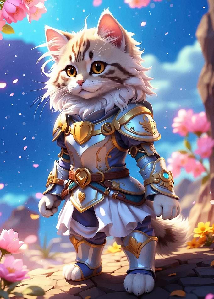 Cat Samurai Animal