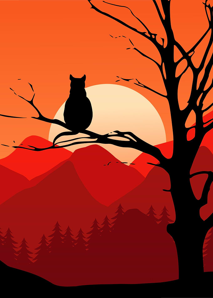 Cat on the tree