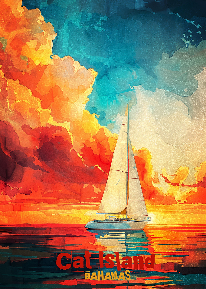 Cat Island Art Poster