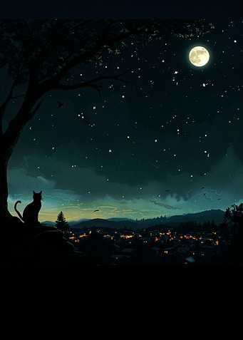 cat black moon