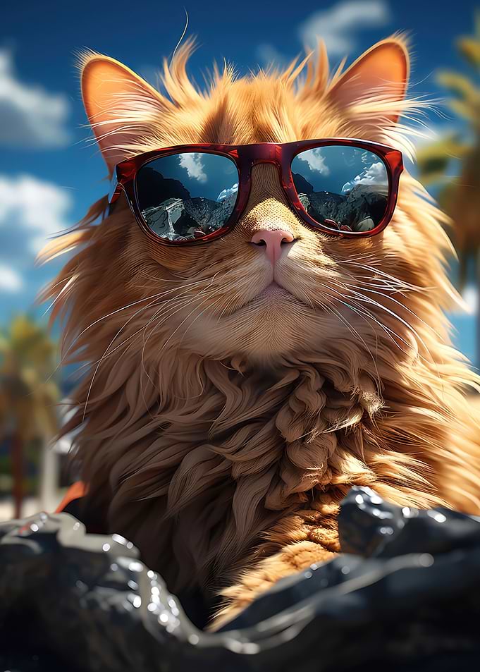 Cat Wearing Glasses