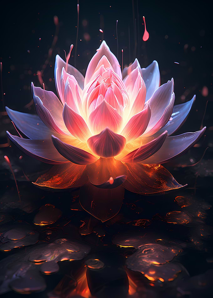 Nature Black Lotus Bloom