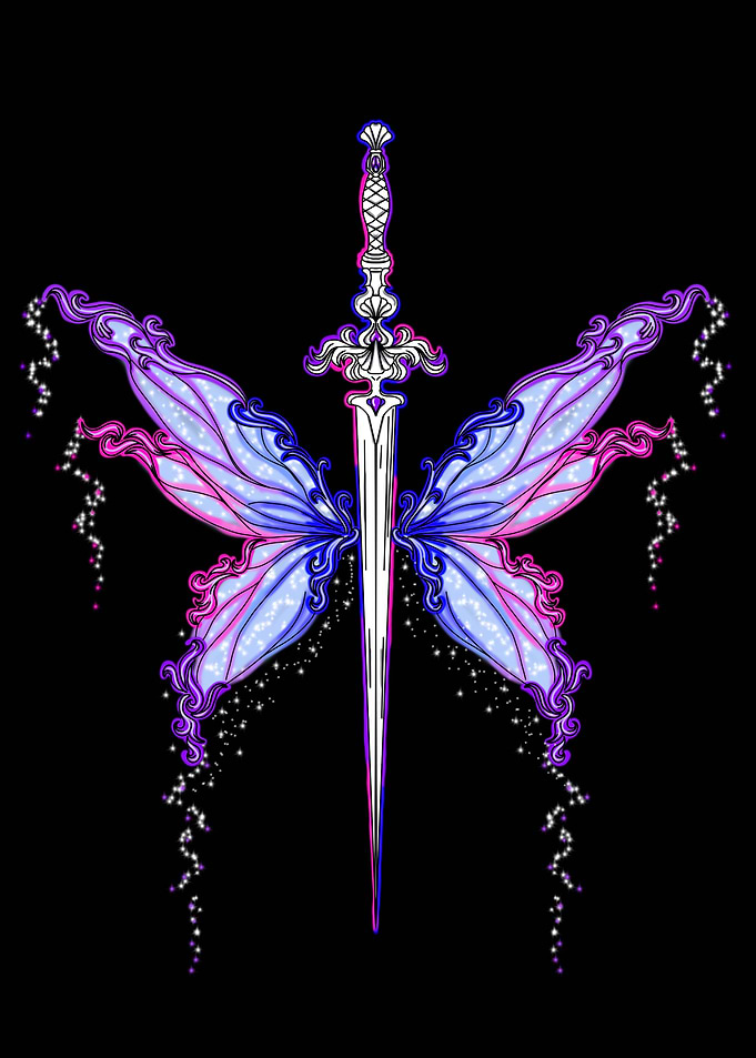 Butterfly wings sword