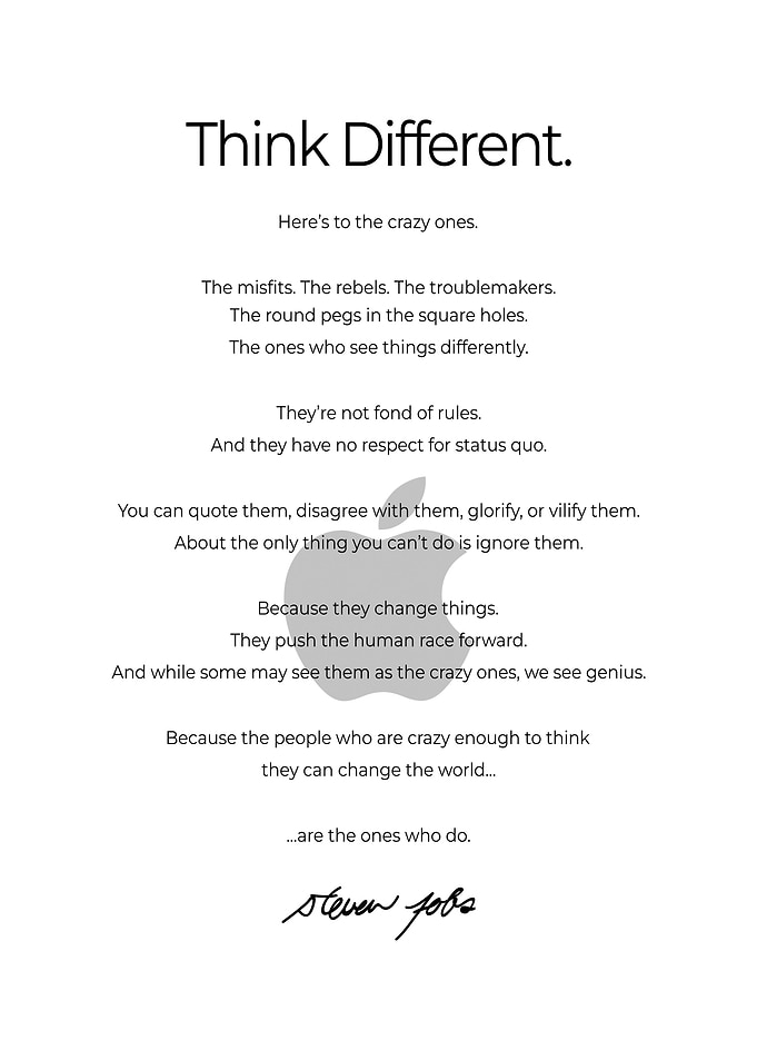 Think Different Steve Jobs