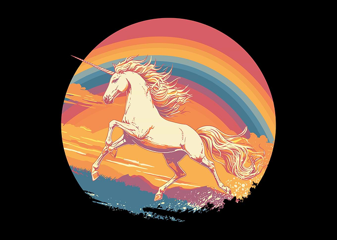 Mystical Sunset Unicorn