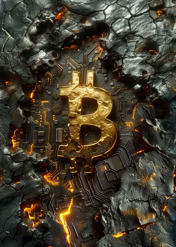 Bitcoin in a rock