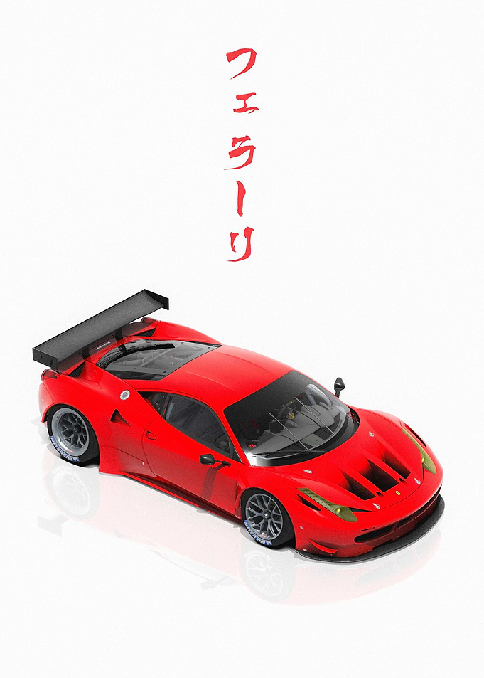 Red Ferrari 458 GT2