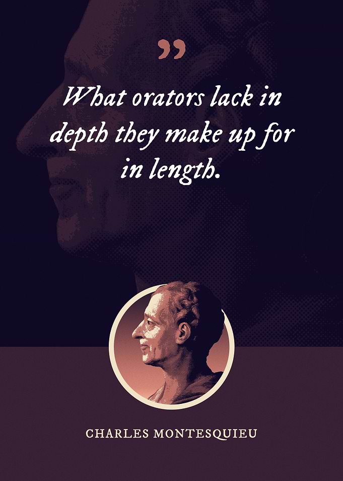 What orators lack in depth