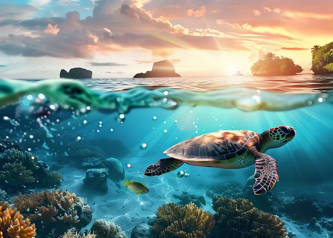 Diving with Sunrays
