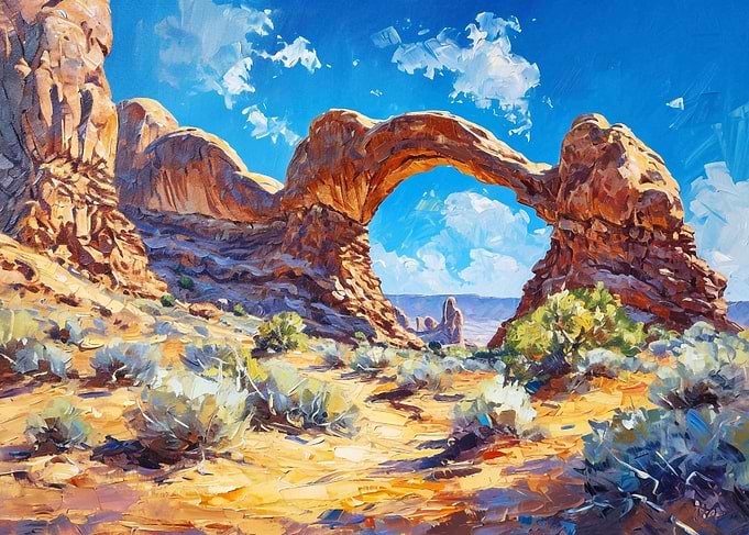 Desert arches and natural