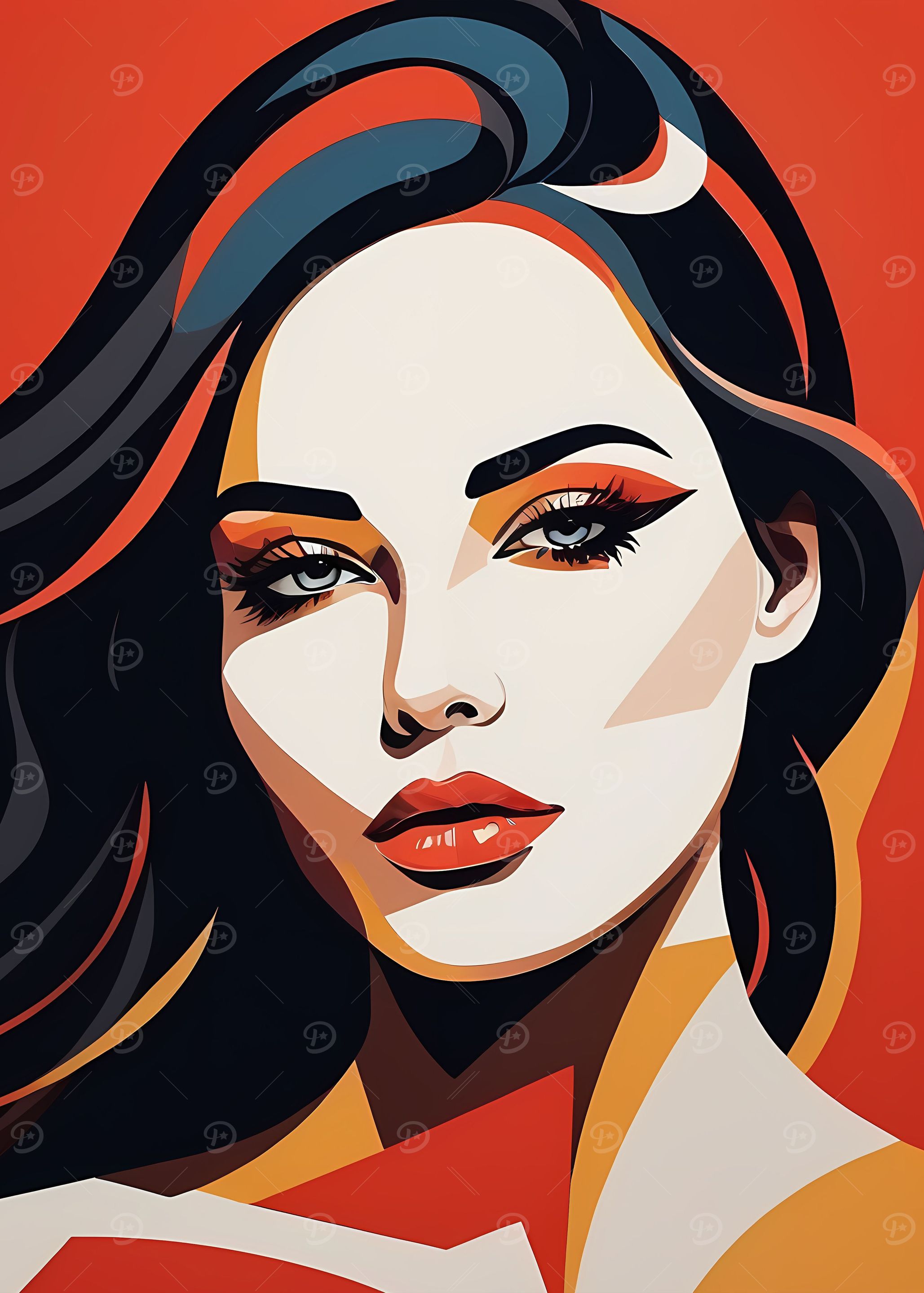 Pop Art Woman Portrait 2
