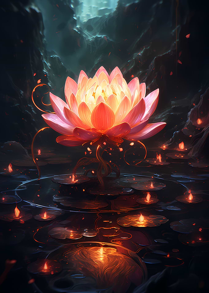 Nature Black Lotus Bloom