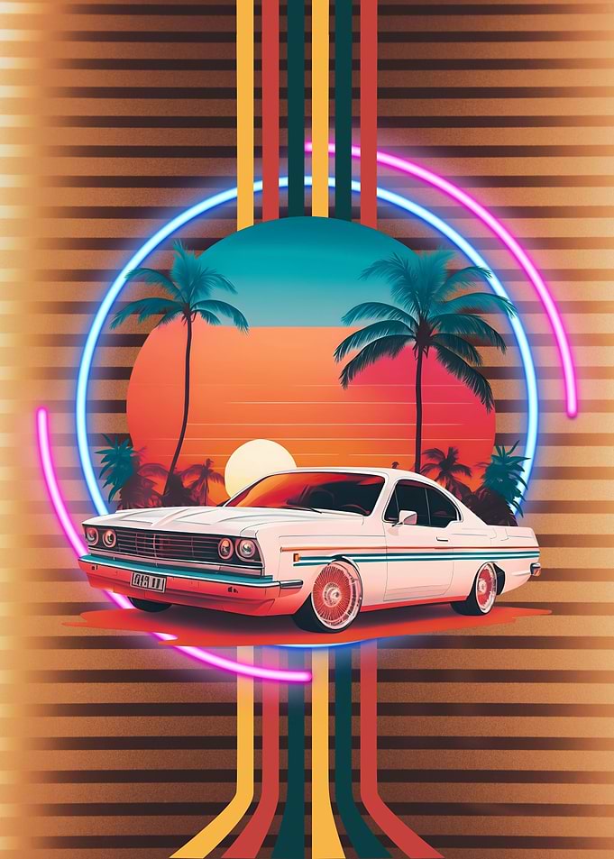 Retro Car Art