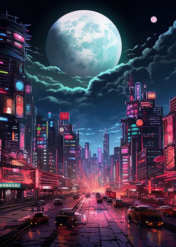 Tokyo moon night