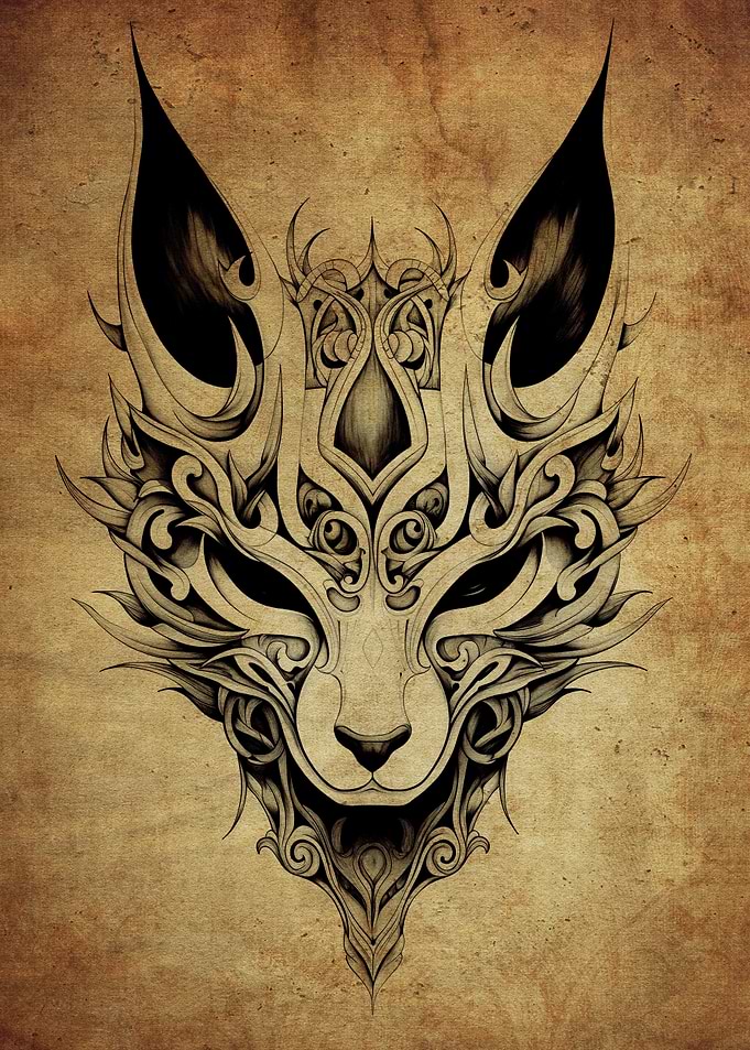 Kitsune Mask Rust No2