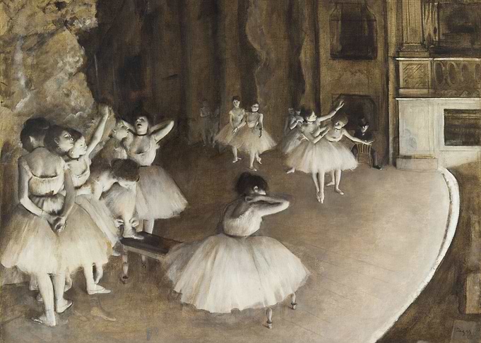 Ballet Rehearsal on Stage