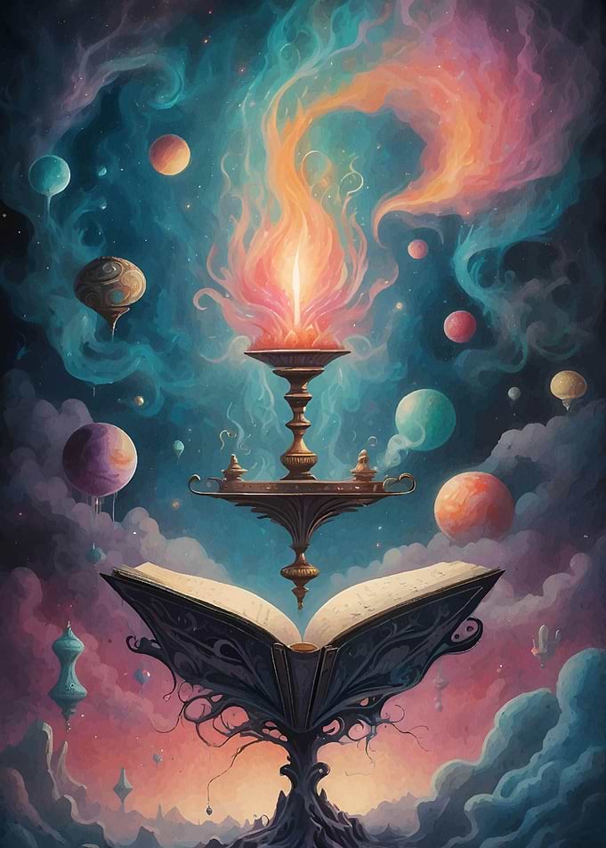 Book Magic Watercolor