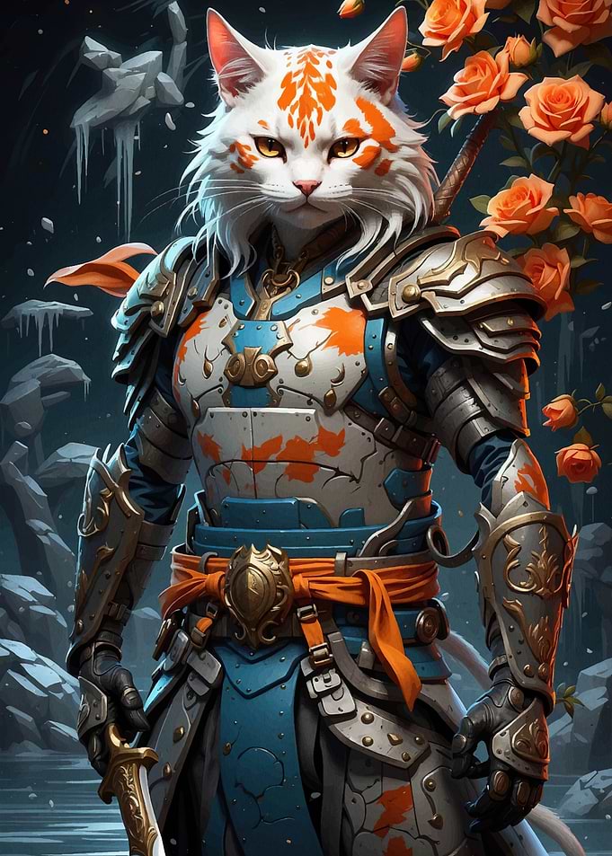 Cat Samurai Japan