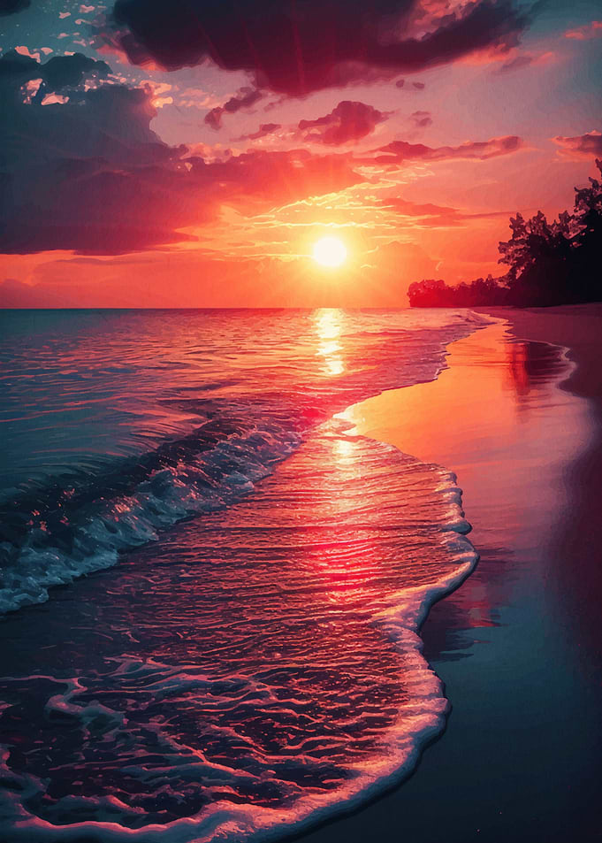 Beach Sunset Landscape