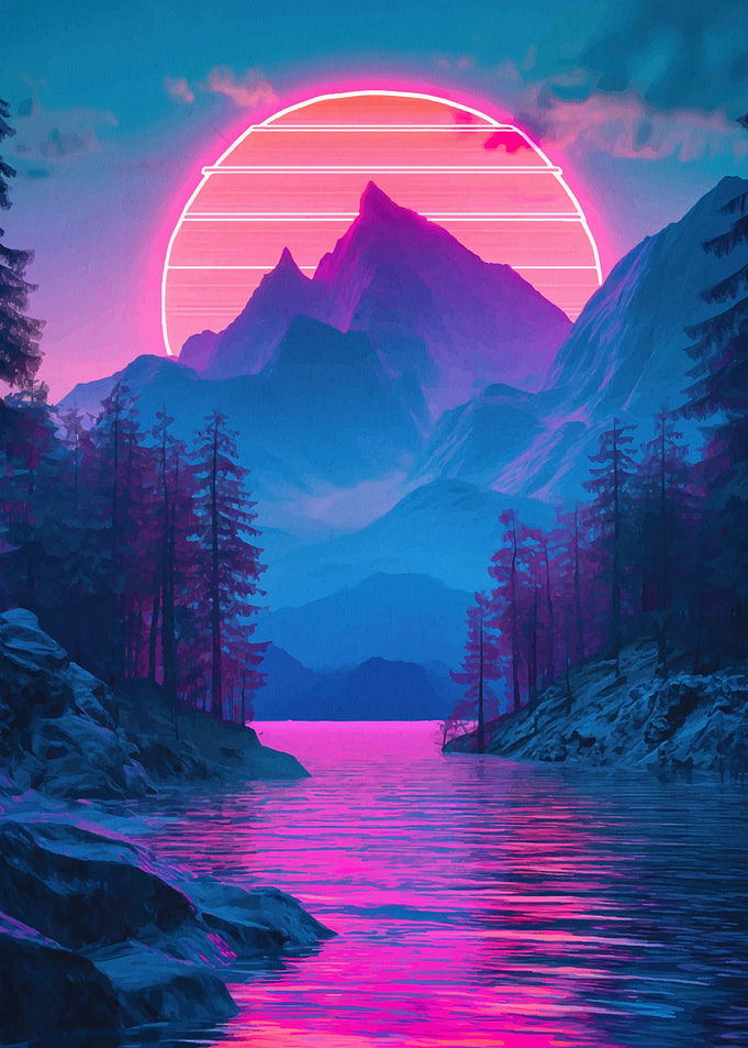 Mountain Sunset Landscape
