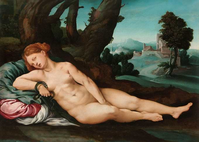 The dying Cleopatra