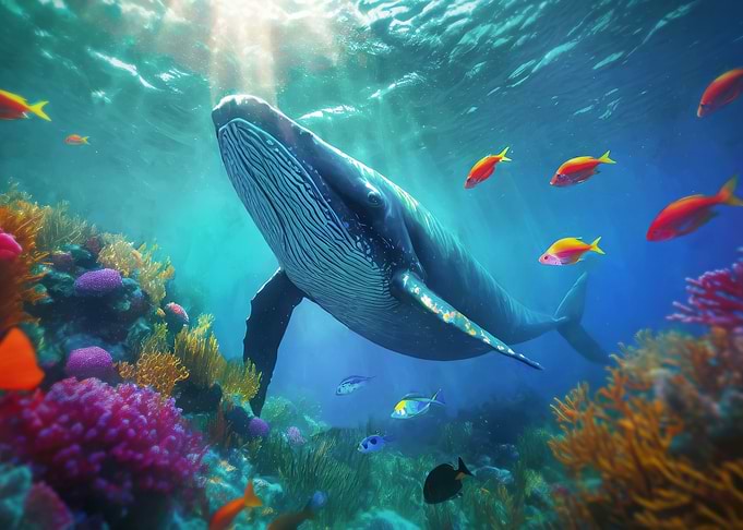 Ocean underwater scene