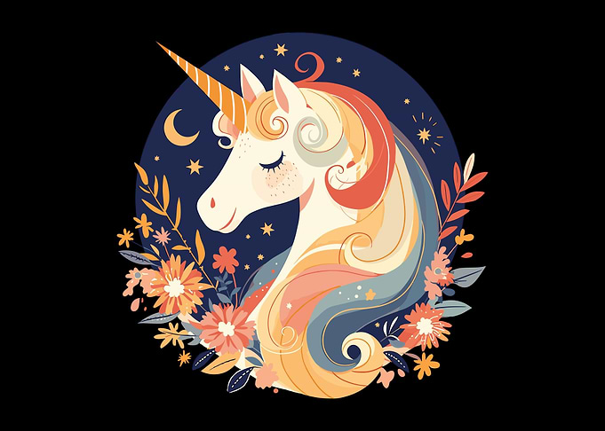Mystical Sunset Unicorn