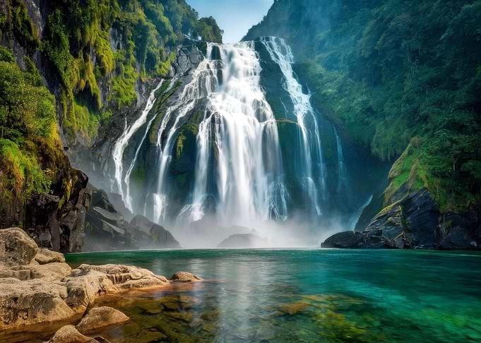 Waterfall at Lake Nature