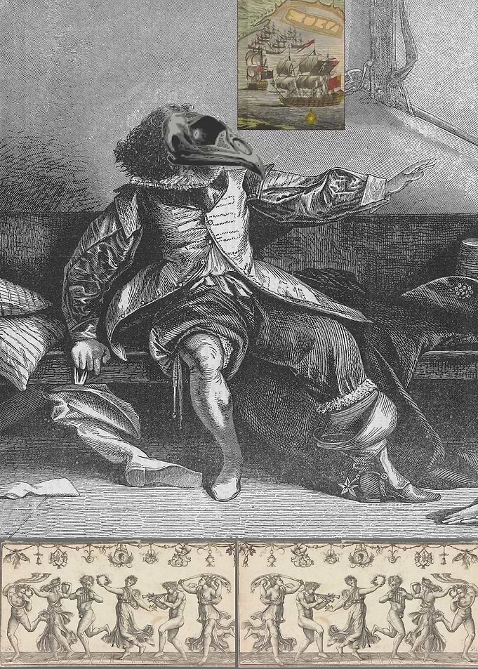 Dickens with skull face