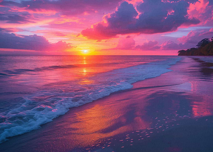 Beach Sunset Landscape