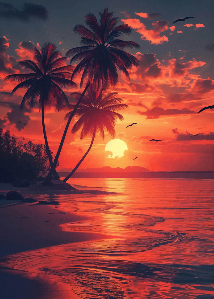 Beach Sunset Landscape