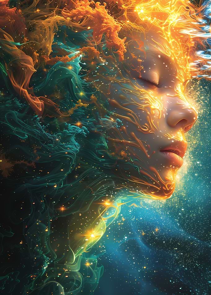 Girl in Starry Night