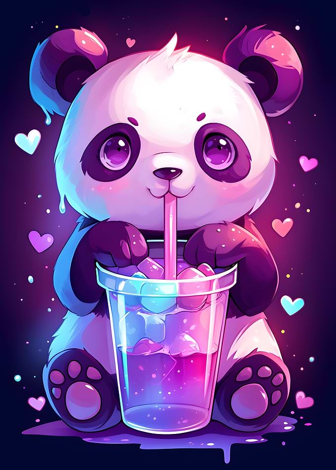 Cute Panda Drink