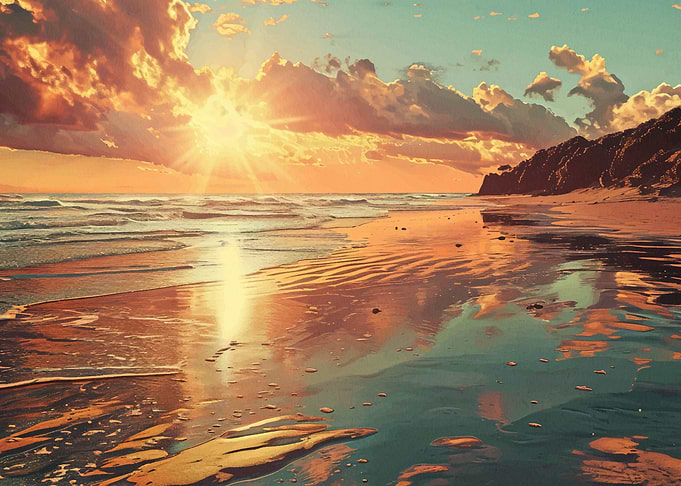Beach Sunset Landscape