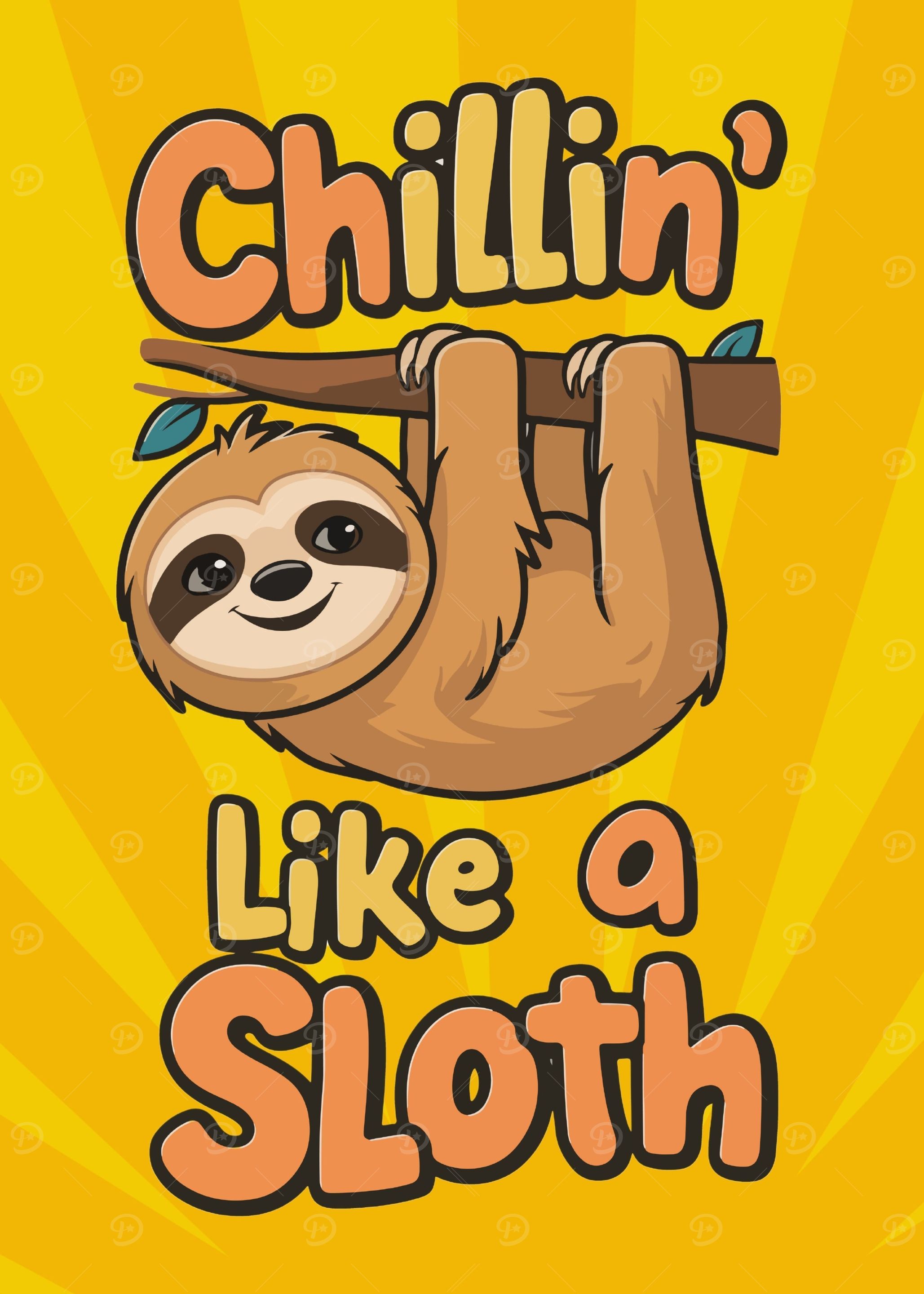 Chillin Sloth Relaxing