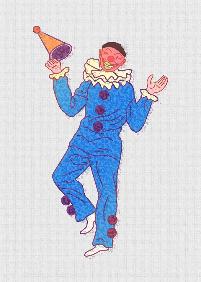 Abstract Clown Funny4