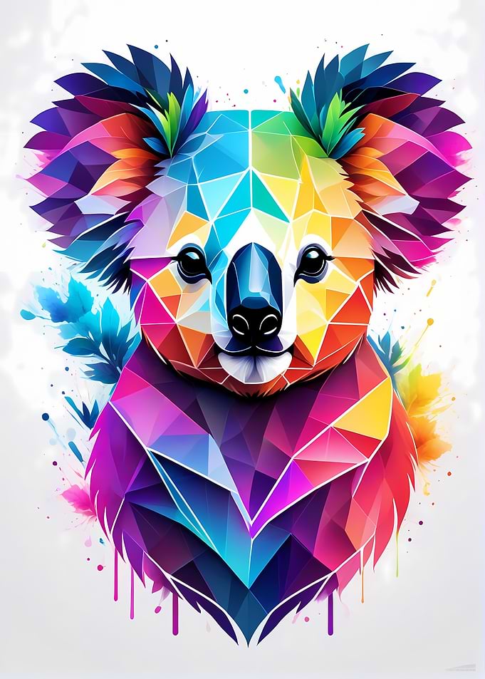 Geometric Color Koala